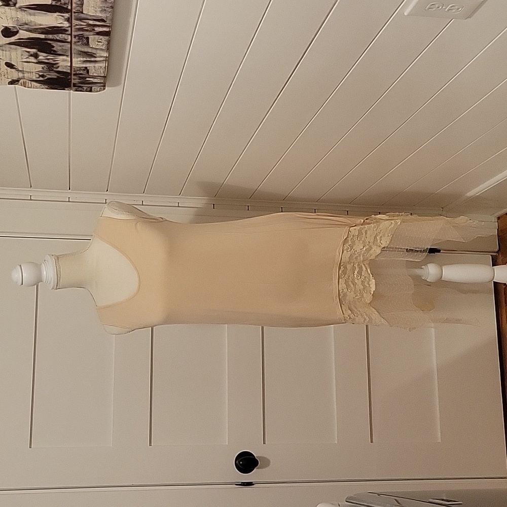 Oragami dress with lace trim